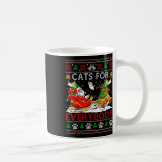 Taza De Café Graciosos Gatos Para Todos Santa Sleigh Fea Christ