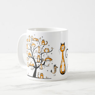 Taza De Café Graciosos GATS en los árboles