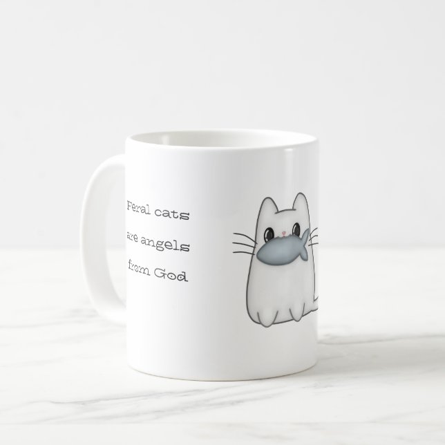 Taza De Café Graciosos jugadores de café de Novedad FERAL GATS  (Anverso izquierdo)