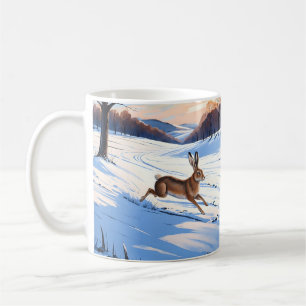 Taza De Café Graciosos límites de liebre: lleno de alegría de i