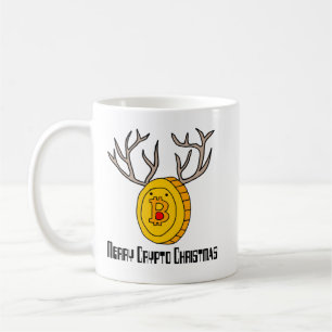 Taza De Café Graciosos Navidades de criptografía de reno de Bi