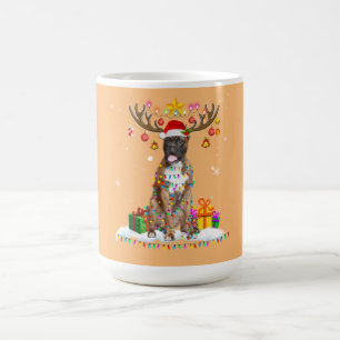Taza De Café Graciosos Navidades de perros de Boxer Tee Reindes