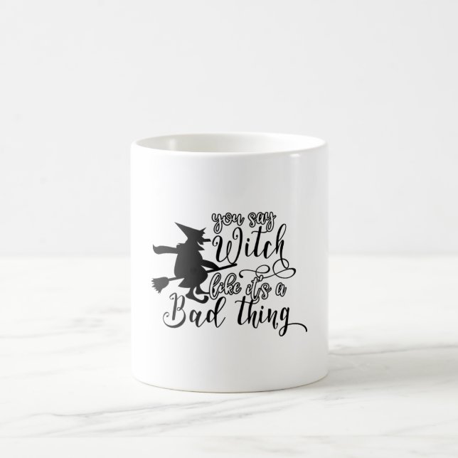 Taza De Café Graciosos regalos de Halloween - Bruja (Centro)