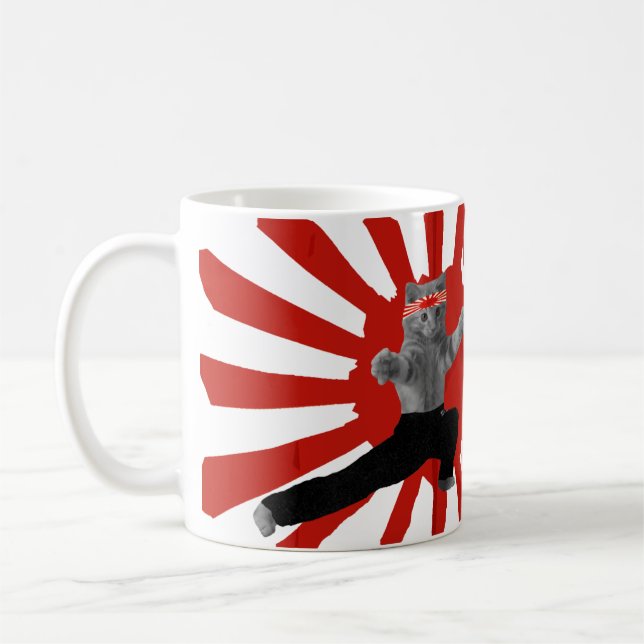 Taza De Café Graciosos regalos de Karate Kitten (Izquierda)