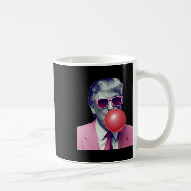 Taza De Café Graciosos regalos de Trump Bubble Gum Yum (Derecha)