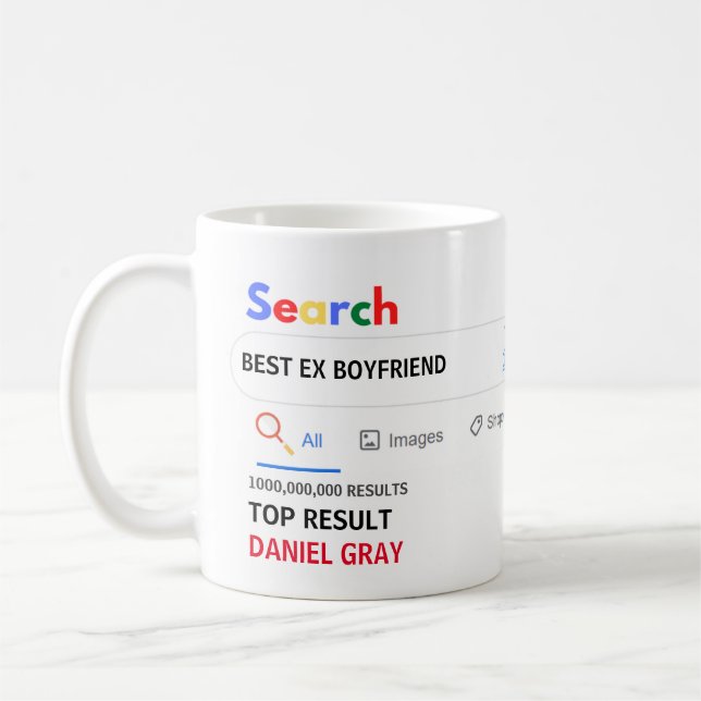 Taza De Café Graciosos regalos MEJOR EX NOVIO NOVIA NOVIA (Izquierda)