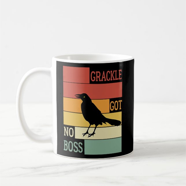 Taza De Café Grackle No Tiene Jefe AUSTIN BIRD (Izquierda)