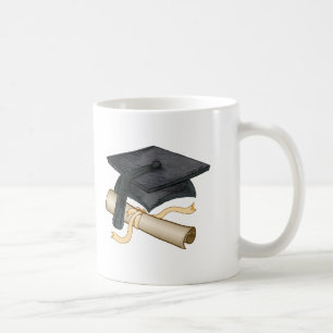 Taza De Café Grad Cap Diploma personalizado mug