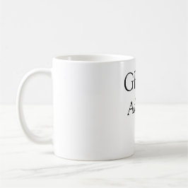 Taza De Café Grad simple minimalista graduación elegante modern