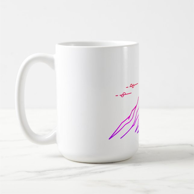 Taza De Café Gradient Mug “Vivid Peaks & Moon” (Izquierda)