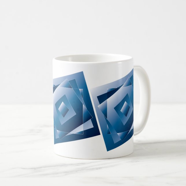 Taza De Café gradiente azul 1 (Anverso derecho)