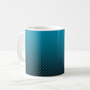 Taza De Café gradiente azul con lunares pequeños