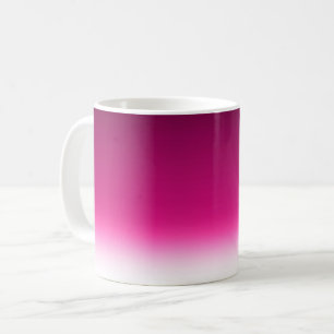 Taza De Café Gradiente blanco rosa burdeos