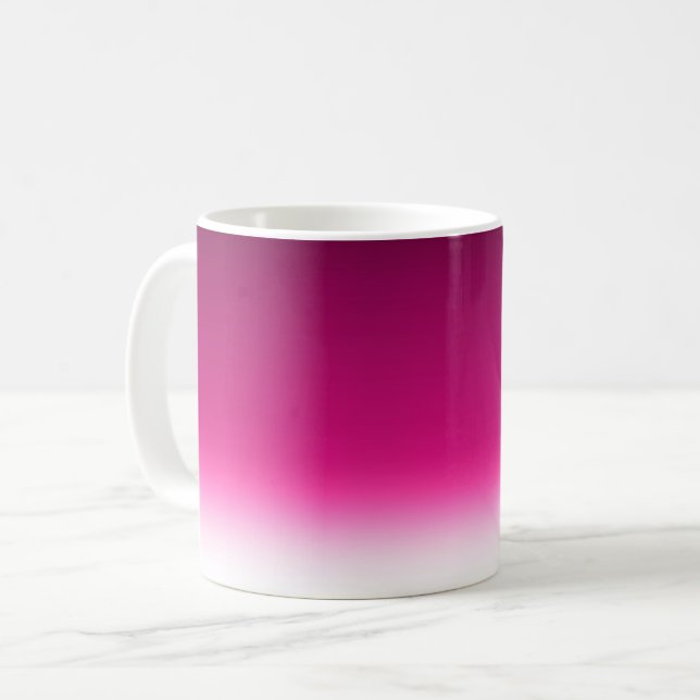 Taza De Café Gradiente blanco rosa burdeos (Anverso izquierdo)