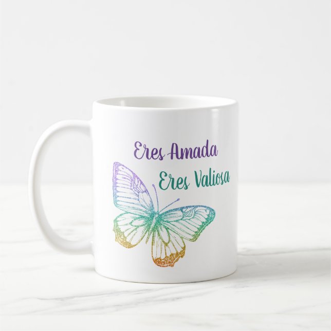 Taza De Café Gradiente colorido Cuto mariposa cristiana (Izquierda)