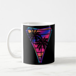 Taza De Café Gradiente de árbol de palmas triangulares de onda 