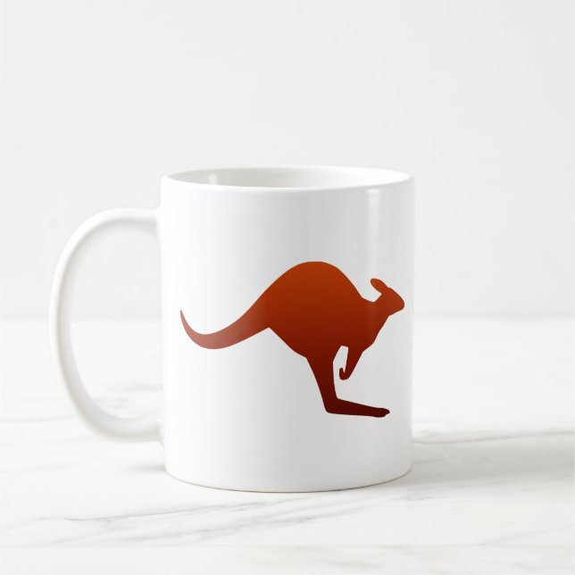 Taza De Café Gradiente de desierto naranja quemado Silueta de c (Izquierda)