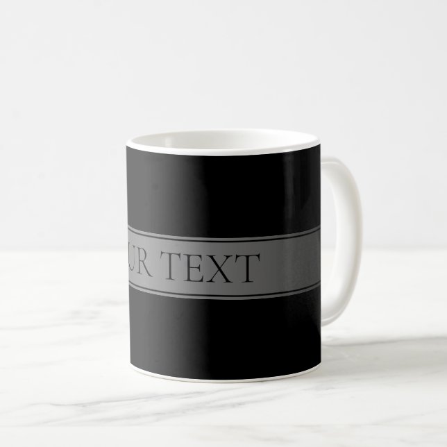 Taza De Café Gradiente de franja elegante simple editable en co (Anverso derecho)