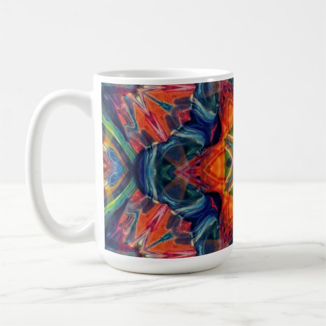 Taza De Café Gradiente de Kaleidoscopio de Energía Caliente Ter (Izquierda)