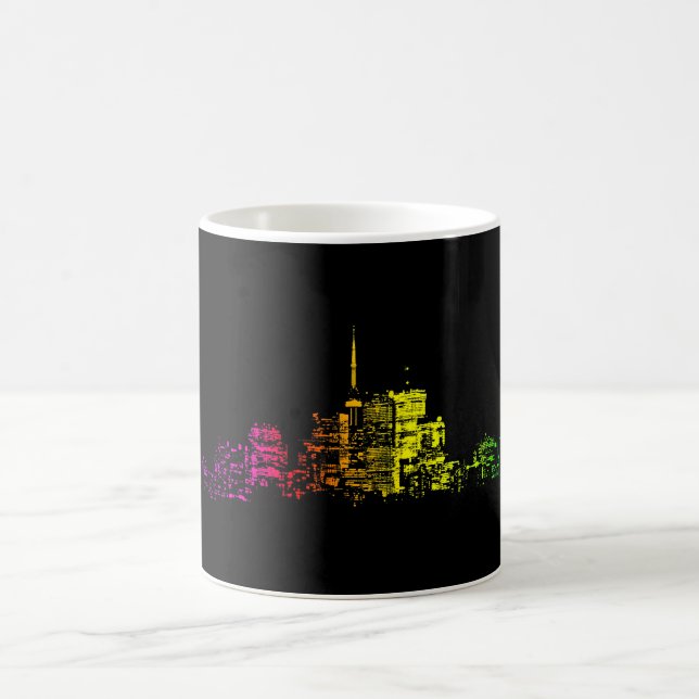 Taza De Café Gradiente de línea de horizonte de Toronto (Centro)