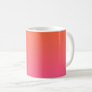 Taza De Café Gradiente de naranja y rosa