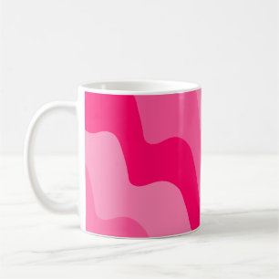 Taza De Café Gradiente de onda oceánica ondulada rosa
