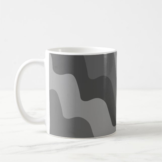Taza De Café Gradiente de ondas oceánicas onduladas y onduladas (Izquierda)