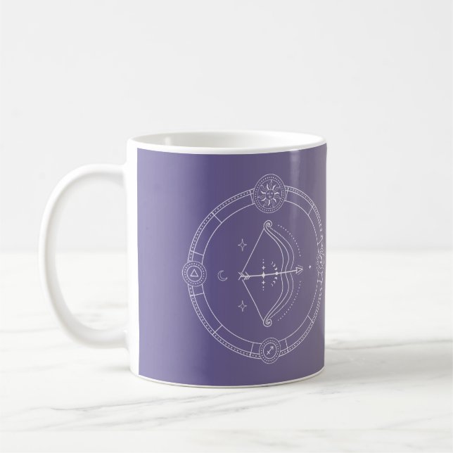 Taza De Café Gradiente de signo de estrella Sagittarius zodiac  (Izquierda)