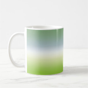 Taza De Café Gradiente fresco de verano Guay Azul Ombre Verde