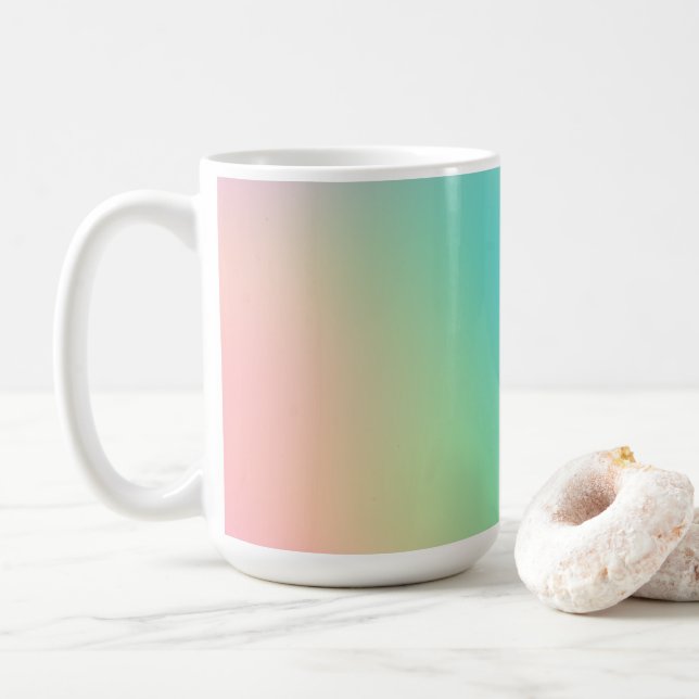 Taza De Café Gradiente grandioso del arcoiris (Con donut)