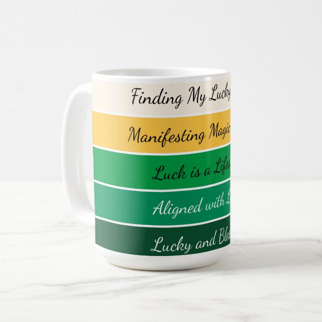 Taza De Café Gradiente moderno del día de San Patricio (Anverso izquierdo)