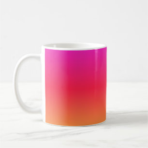 Taza De Café Gradiente moderno rosado a Naranja