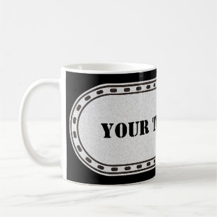 Taza De Café Gradiente negro gris negro de la BANDEJA DE BOTÓN 
