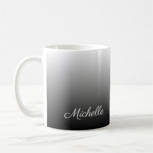 Taza De Café Gradiente personalizado sombras negras oscuras de