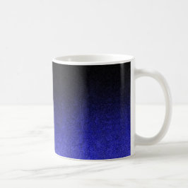 Taza De Café Gradiente Purpurina azul y negro de caída