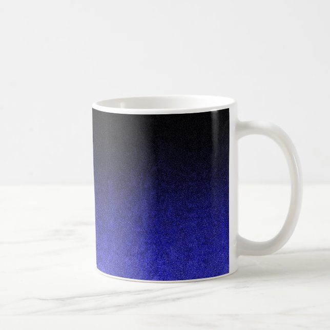 Taza De Café Gradiente Purpurina azul y negro de caída (Derecha)