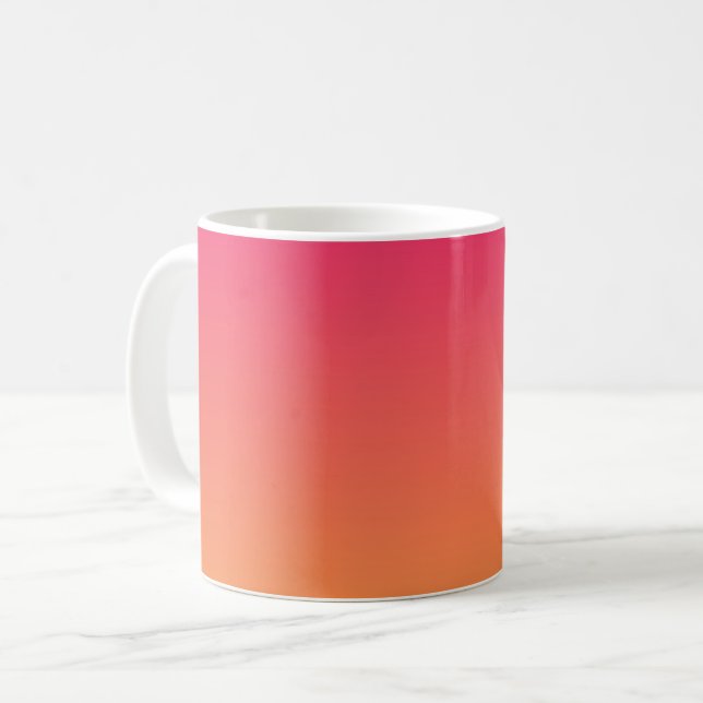 Taza De Café Gradiente rosa y naranja (Anverso izquierdo)