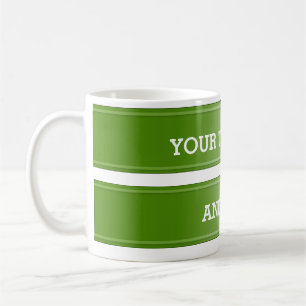 Taza De Café Gradiente verde oliva de BANNER + tu texto