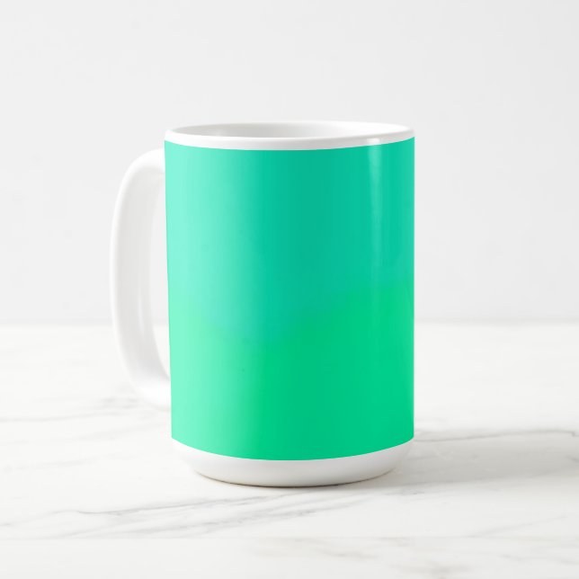 Taza De Café Gradiente Verde Primavera (Anverso izquierdo)
