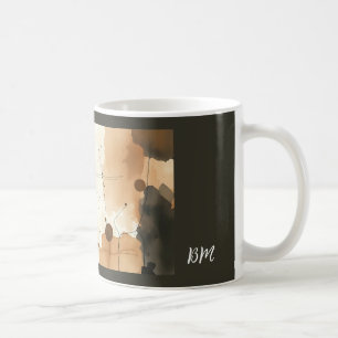 Taza De Café Gradientes orgánicos beige y marrón