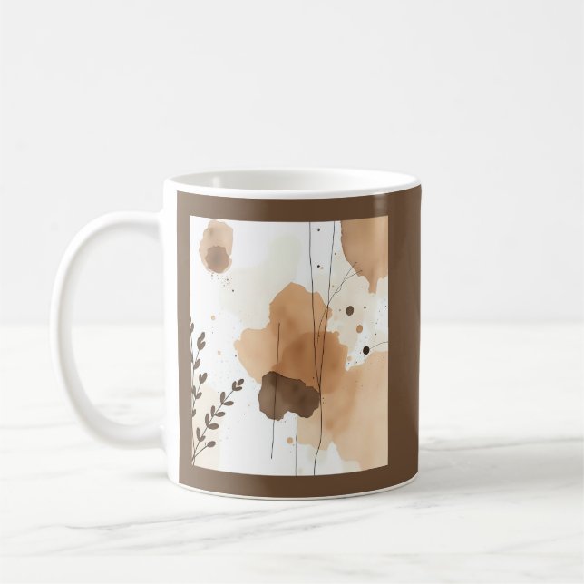 Taza De Café Gradientes orgánicos beige y marrón (Izquierda)