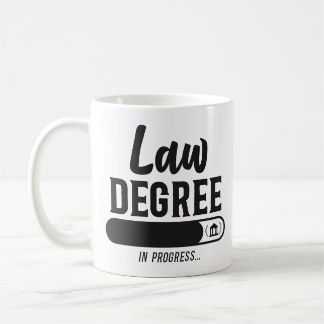 Taza De Café Grado De Derecho De Abogados Estudiantes En Curso  (Izquierda)