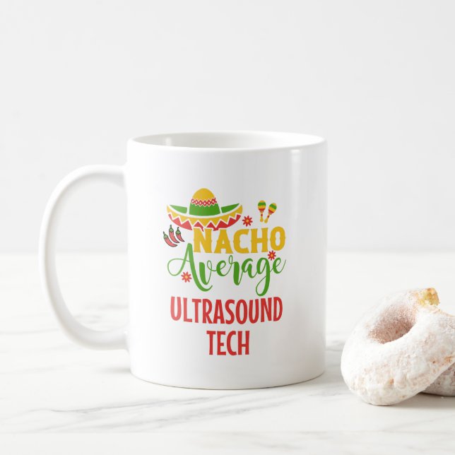 Taza De Café Grado de Sonógrafo Tecnológico de Ultrasonido (Con donut)