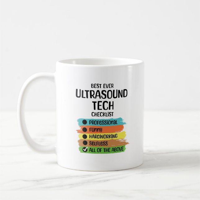 Taza De Café Grado de Sonógrafo Tecnológico de Ultrasonido (Izquierda)