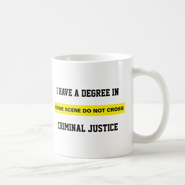 Taza De Café Grado en justicia penal (Derecha)