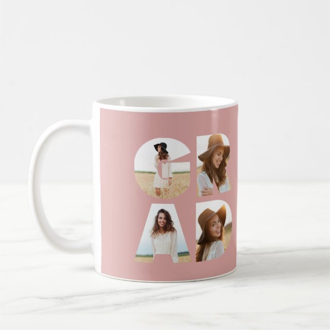 Taza De Café Graduación 4 foto moderna giratoria rosa personali (Izquierda)