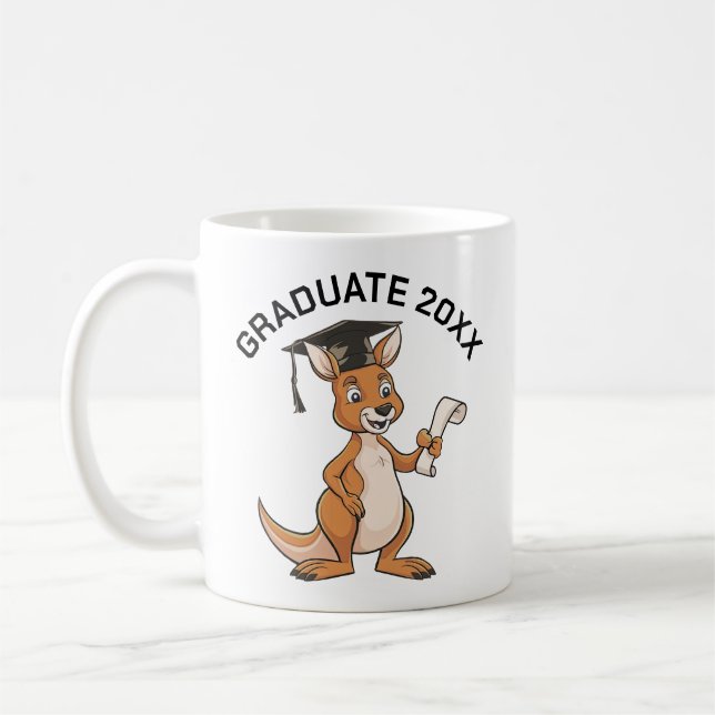 Taza De Café Graduación canguro personalizada (Izquierda)