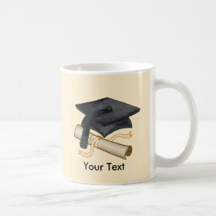 Taza De Café Graduación Cap Diploma personalizado mug