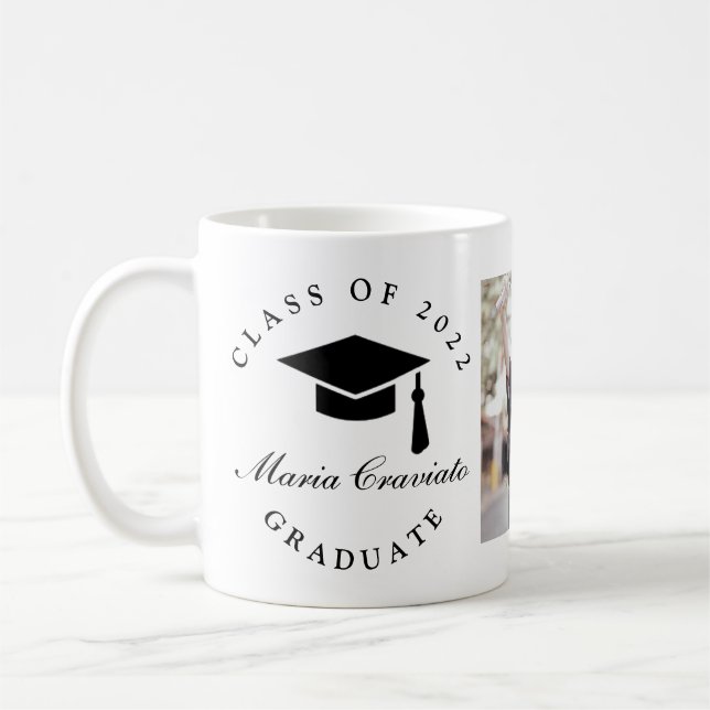 Taza De Café Graduación clásica de guiones con imagen (Izquierda)