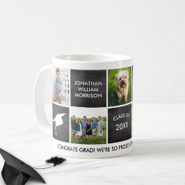 Taza De Café Graduación Collage de fotos Regalo Clase 20XX Pers